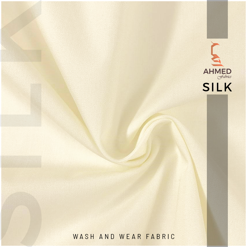 SILK Off White Unstitched Fabric Wash'N'Wear