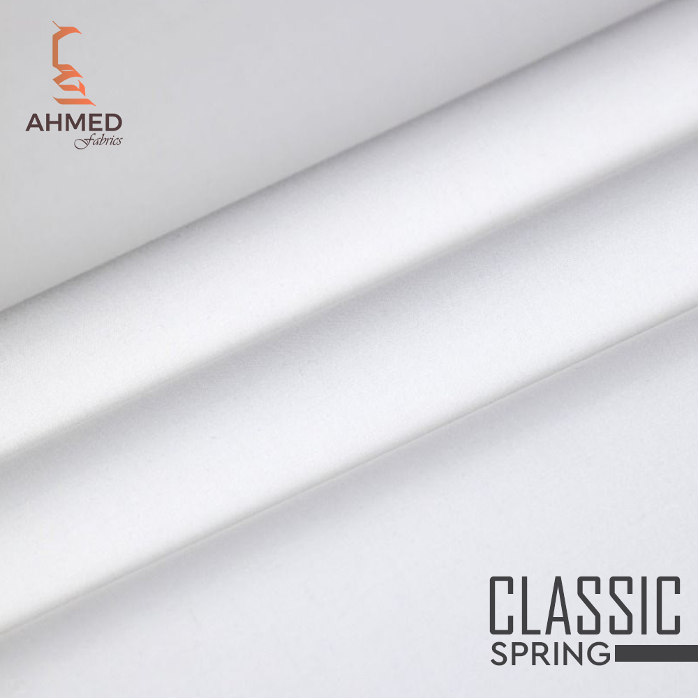 SILK Off White Unstitched Fabric “Wash'N'Wear” – Ahmed Fabrics