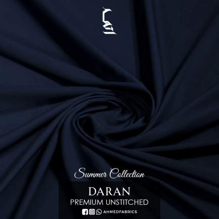 DARAN Navy Blue Premium Unstitched Collection