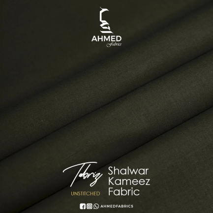 Plain-Army Green,Tabriz Shalwar Kameez Fabric