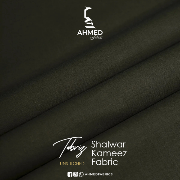 PlainArmy Green,Tabriz Shalwar Kameez Fabric Ahmed Fabrics