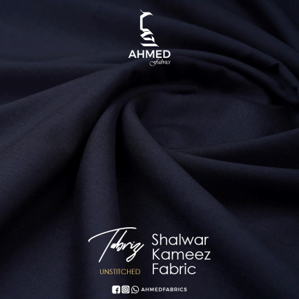 Plain-Navy Blue,Tabriz Shalwar Kameez Fabric