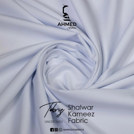 Plain-White,Tabriz Shalwar Kameez Fabric