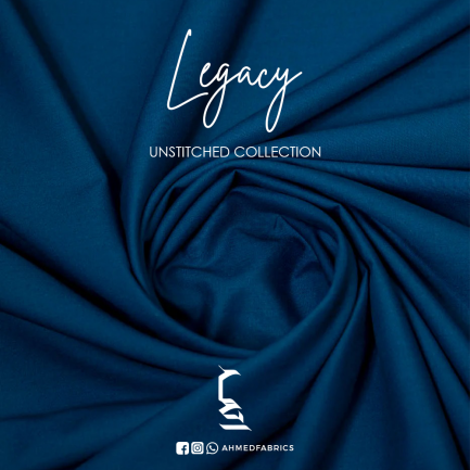 LEGACY Blue Premium Men Unstitched Fabric