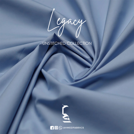 LEGACY Sky Blue Premium Men Unstitched Fabric