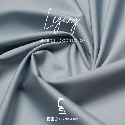 LEGACY Silver Grey Premium Men Unstitched Fabric